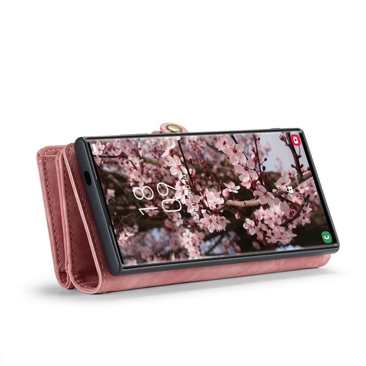 CASEME 008 Series for Samsung Galaxy S24 Ultra Leather Case Detachable Wallet Phone Cover