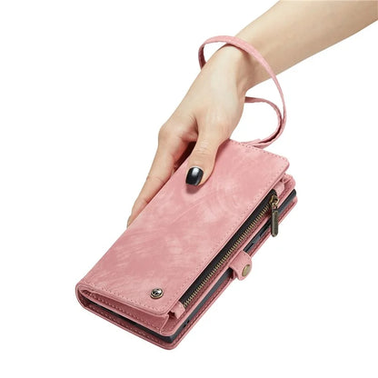 CASEME 008 Series for Samsung Galaxy S24 Ultra Leather Case Detachable Wallet Phone Cover