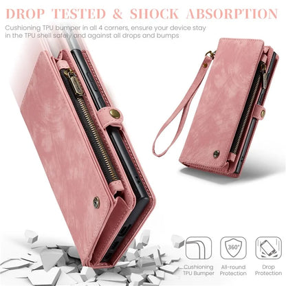 CASEME 008 Series for Samsung Galaxy S24 Ultra Leather Case Detachable Wallet Phone Cover