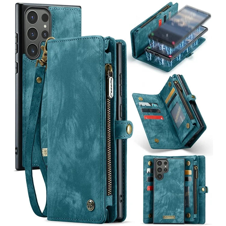 CASEME 008 Series for Samsung Galaxy S24 Ultra Leather Case Detachable Wallet Phone Cover
