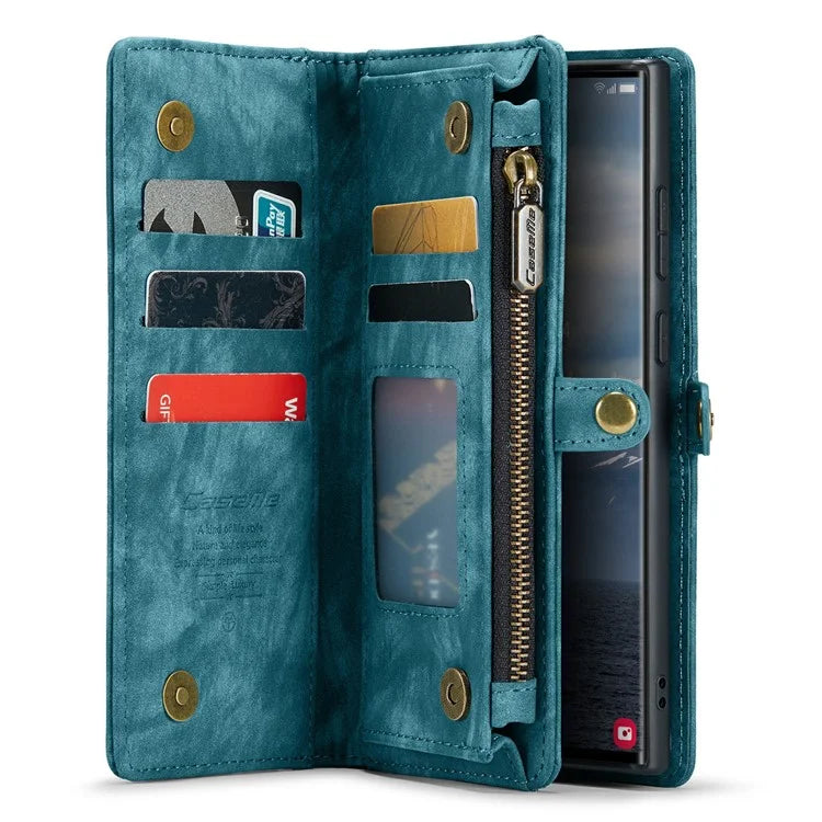 CASEME 008 Series for Samsung Galaxy S24 Ultra Leather Case Detachable Wallet Phone Cover