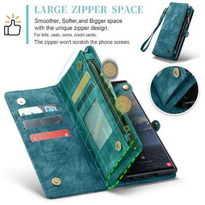 CASEME 008 Series for Samsung Galaxy S24 Ultra Leather Case Detachable Wallet Phone Cover