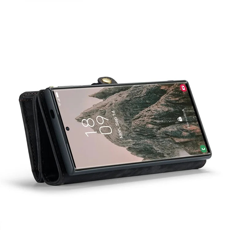 CASEME 008 Series for Samsung Galaxy S24 Ultra Leather Case Detachable Wallet Phone Cover