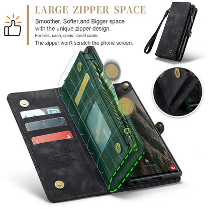 CASEME 008 Series for Samsung Galaxy S24 Ultra Leather Case Detachable Wallet Phone Cover