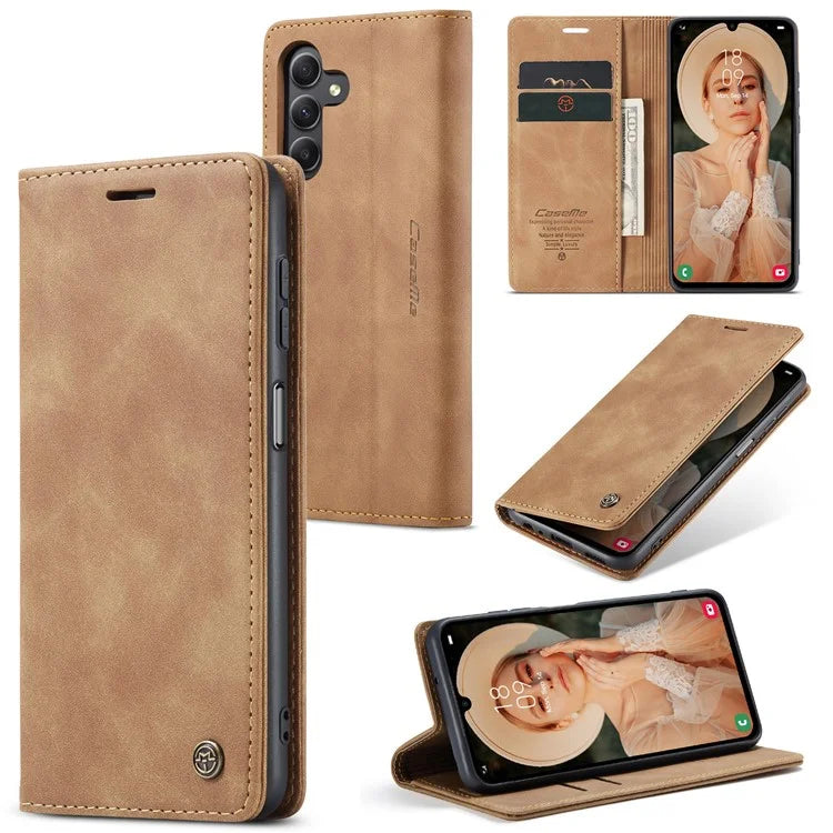 CASEME 013 Series For Samsung Galaxy A15 5G / A15 4G Case Business Style Flip Stand Phone Cover