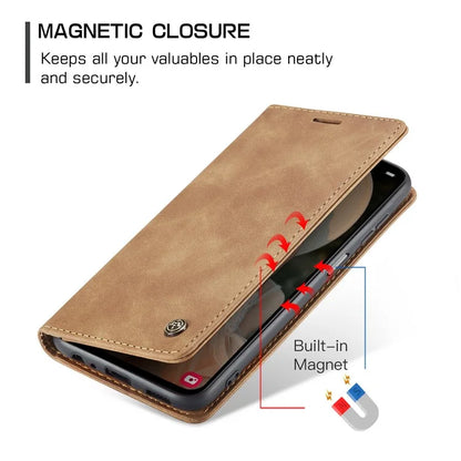 CASEME 013 Series For Samsung Galaxy A15 5G / A15 4G Case Business Style Flip Stand Phone Cover