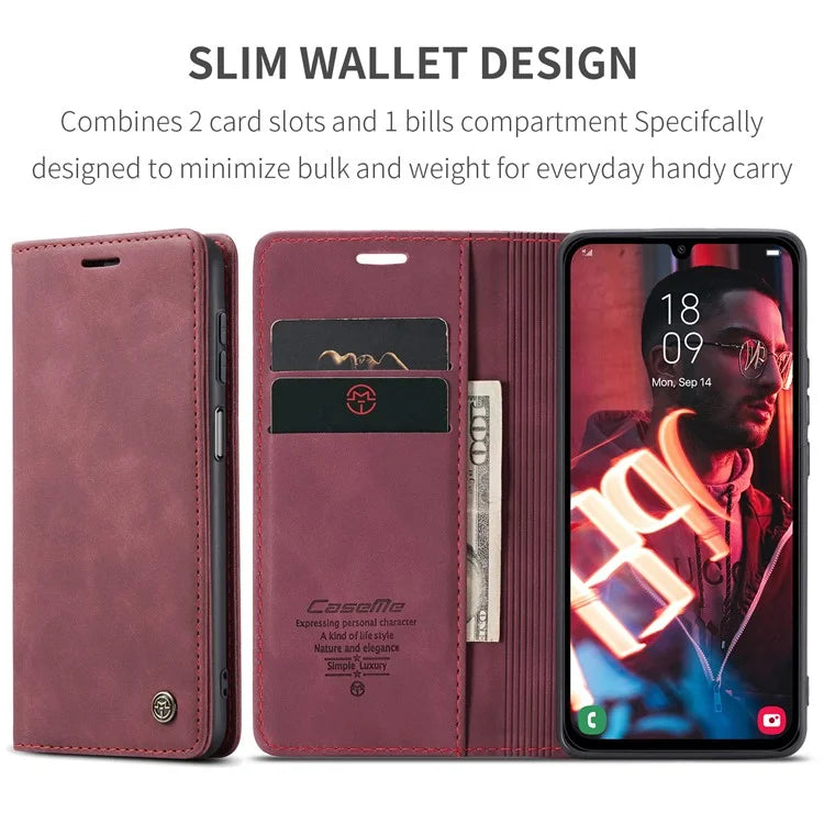 CASEME 013 Series For Samsung Galaxy A15 5G / A15 4G Case Business Style Flip Stand Phone Cover