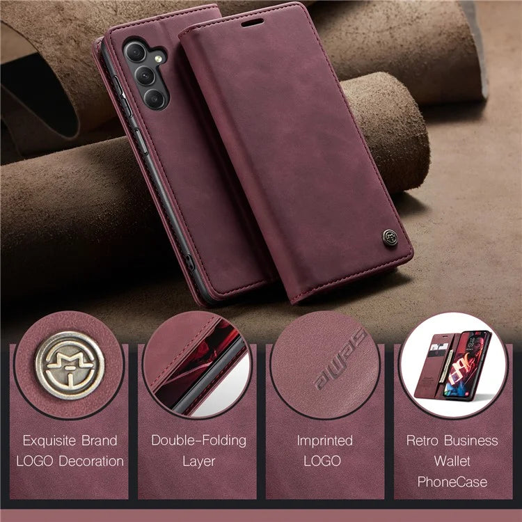 CASEME 013 Series For Samsung Galaxy A15 5G / A15 4G Case Business Style Flip Stand Phone Cover