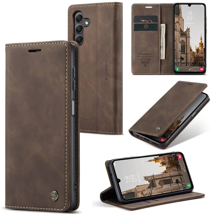 CASEME 013 Series For Samsung Galaxy A15 5G / A15 4G Case Business Style Flip Stand Phone Cover