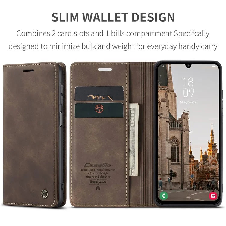 CASEME 013 Series For Samsung Galaxy A15 5G / A15 4G Case Business Style Flip Stand Phone Cover