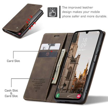 CASEME 013 Series For Samsung Galaxy A15 5G / A15 4G Case Business Style Flip Stand Phone Cover