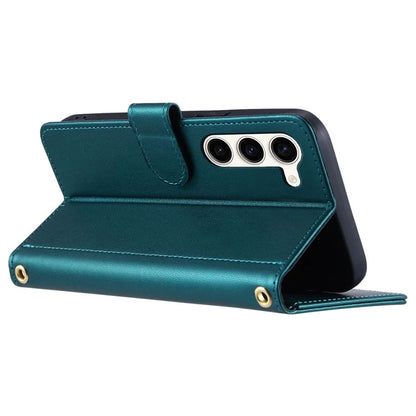 For Samsung Galaxy S23 Case Crossbody Wallet Phone Cover with Rhombus Grid Design