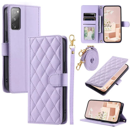 For Samsung Galaxy S20 FE / S20 FE 5G / S20 FE 2022 / S20 Lite Case Leather Wallet Cover with Straps
