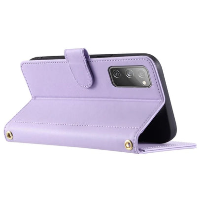 For Samsung Galaxy S20 FE / S20 FE 5G / S20 FE 2022 / S20 Lite Case Leather Wallet Cover with Straps