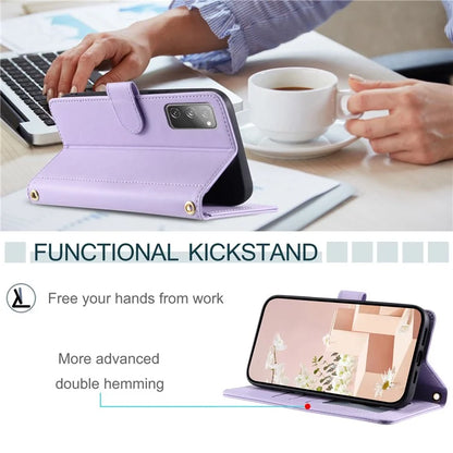 For Samsung Galaxy S20 FE / S20 FE 5G / S20 FE 2022 / S20 Lite Case Leather Wallet Cover with Straps