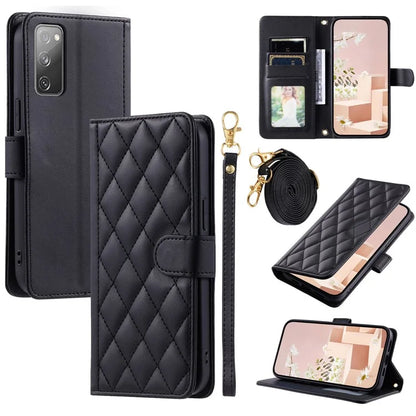 For Samsung Galaxy S20 FE / S20 FE 5G / S20 FE 2022 / S20 Lite Case Leather Wallet Cover with Straps
