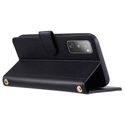 For Samsung Galaxy S20 FE / S20 FE 5G / S20 FE 2022 / S20 Lite Case Leather Wallet Cover with Straps