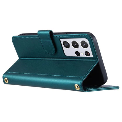 For Samsung Galaxy S21 Ultra 5G Wallet Case Leather Stand Cover Rhombus Grid
