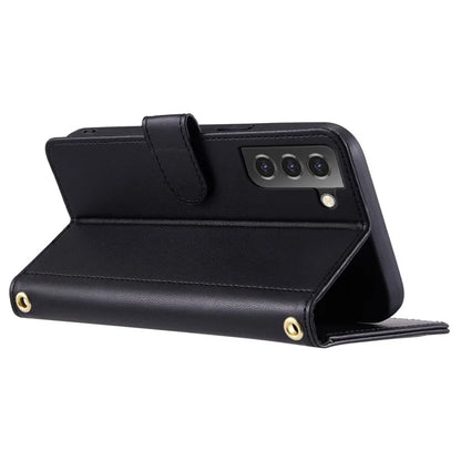For Samsung Galaxy S21 FE 5G Case Rhombus Grid Leather Wallet Stand Phone Cover