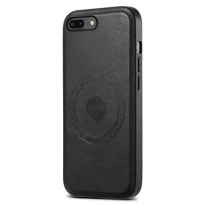 DENIOR For iPhone 7 Plus / 8 Plus Phone Case Compatible with MagSafe Cowhide Texture