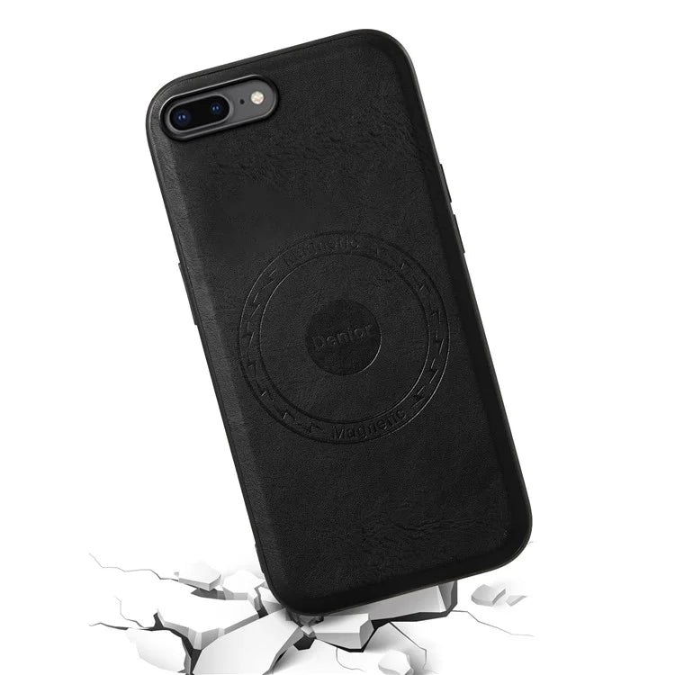 DENIOR For iPhone 7 Plus / 8 Plus Phone Case Compatible with MagSafe Cowhide Texture