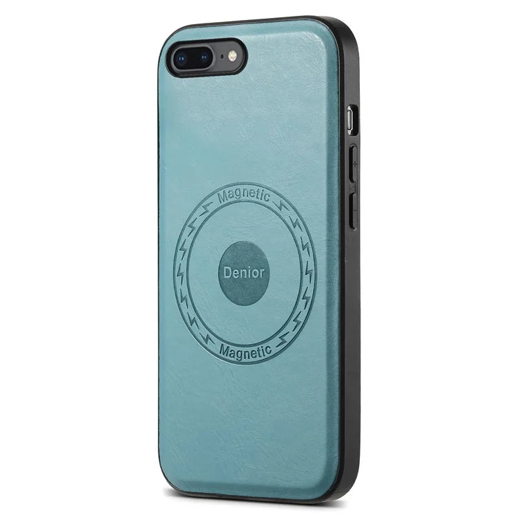 DENIOR For iPhone 7 Plus / 8 Plus Phone Case Compatible with MagSafe Cowhide Texture