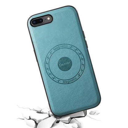 DENIOR For iPhone 7 Plus / 8 Plus Phone Case Compatible with MagSafe Cowhide Texture
