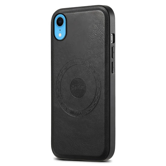 DENIOR For iPhone XR Case PU Leather Phone Back Cover Compatible with Magsafe