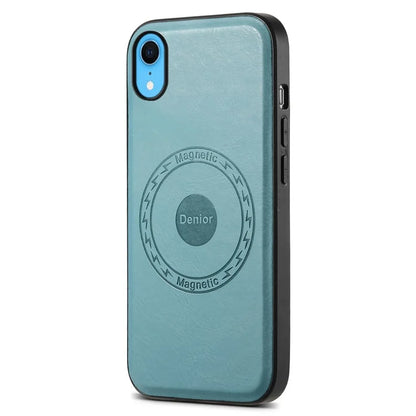 DENIOR For iPhone XR Case PU Leather Phone Back Cover Compatible with Magsafe