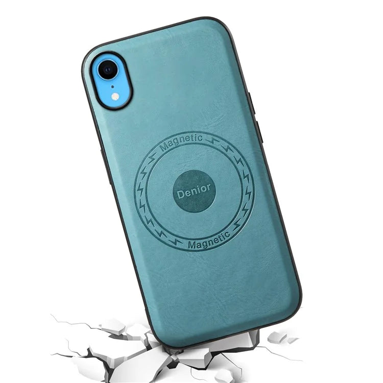 DENIOR For iPhone XR Case PU Leather Phone Back Cover Compatible with Magsafe