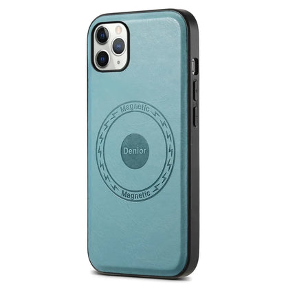 DENIOR Magnetic Case for iPhone 11 Pro Max , PU Leather Coated PC+TPU Phone Cover