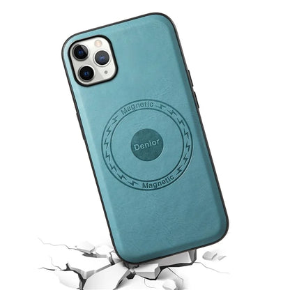 DENIOR Magnetic Case for iPhone 11 Pro Max , PU Leather Coated PC+TPU Phone Cover