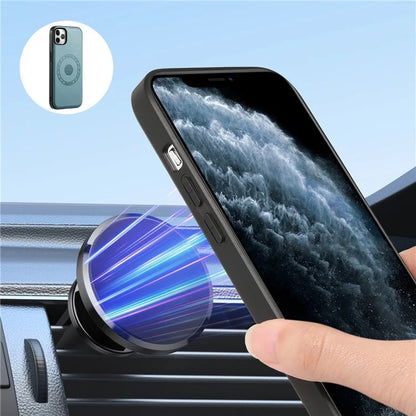 DENIOR Magnetic Case for iPhone 11 Pro Max , PU Leather Coated PC+TPU Phone Cover