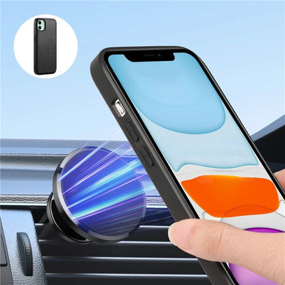 DENIOR For iPhone 11 Phone Case Compatible with MagSafe PU Leather Cover
