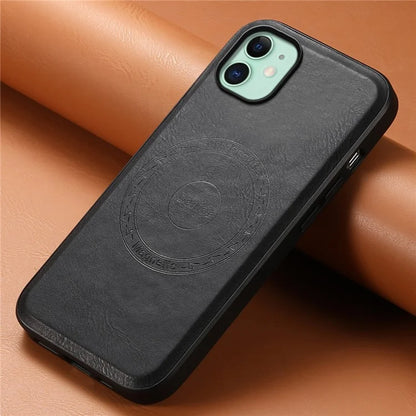 DENIOR For iPhone 11 Phone Case Compatible with MagSafe PU Leather Cover
