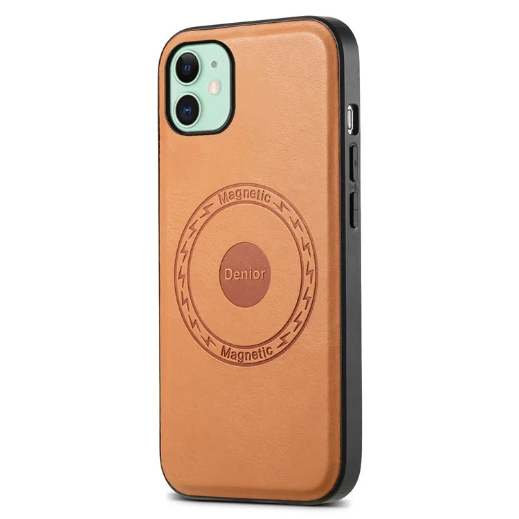 DENIOR For iPhone 11 Phone Case Compatible with MagSafe PU Leather Cover