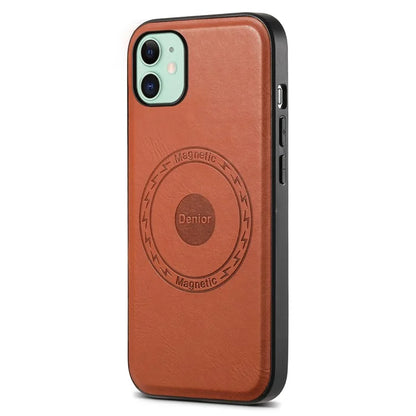 DENIOR For iPhone 11 Phone Case Compatible with MagSafe PU Leather Cover