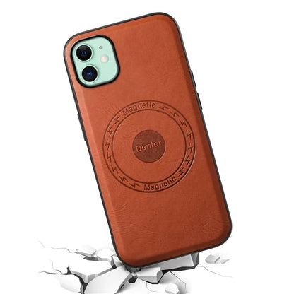 DENIOR For iPhone 11 Phone Case Compatible with MagSafe PU Leather Cover
