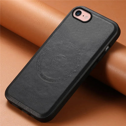 DENIOR For iPhone 7 / 8 / SE (2020) / SE (2022) Case PU Leather Magnetic Phone Back Cover