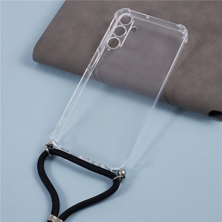 For Samsung Galaxy A25 5G (Global) (161.0 x 76.5 x 8.3mm) Case Corner Protection Phone Cover with Lanyard