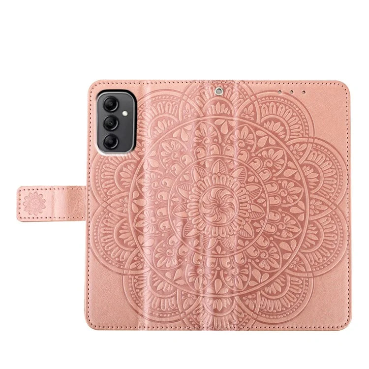 For Samsung Galaxy A14 5G / A14 4G Magnetic Phone Case Flower Imprinted Stand Cover