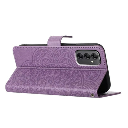 For Samsung Galaxy A14 5G / A14 4G Magnetic Phone Case Flower Imprinted Stand Cover