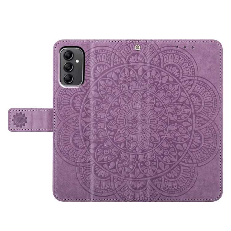 For Samsung Galaxy A14 5G / A14 4G Magnetic Phone Case Flower Imprinted Stand Cover