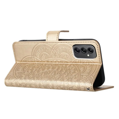 For Samsung Galaxy A14 5G / A14 4G Magnetic Phone Case Flower Imprinted Stand Cover