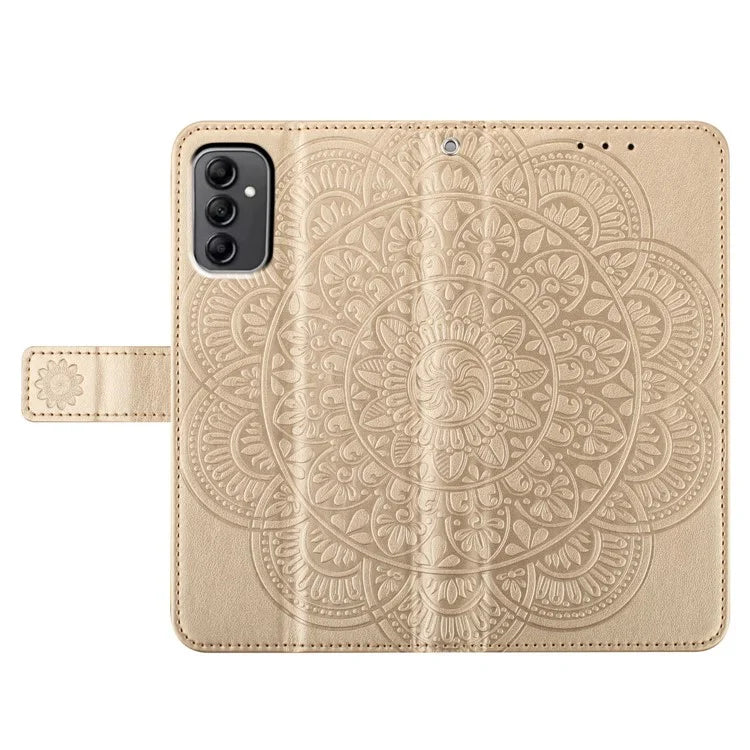 For Samsung Galaxy A14 5G / A14 4G Magnetic Phone Case Flower Imprinted Stand Cover