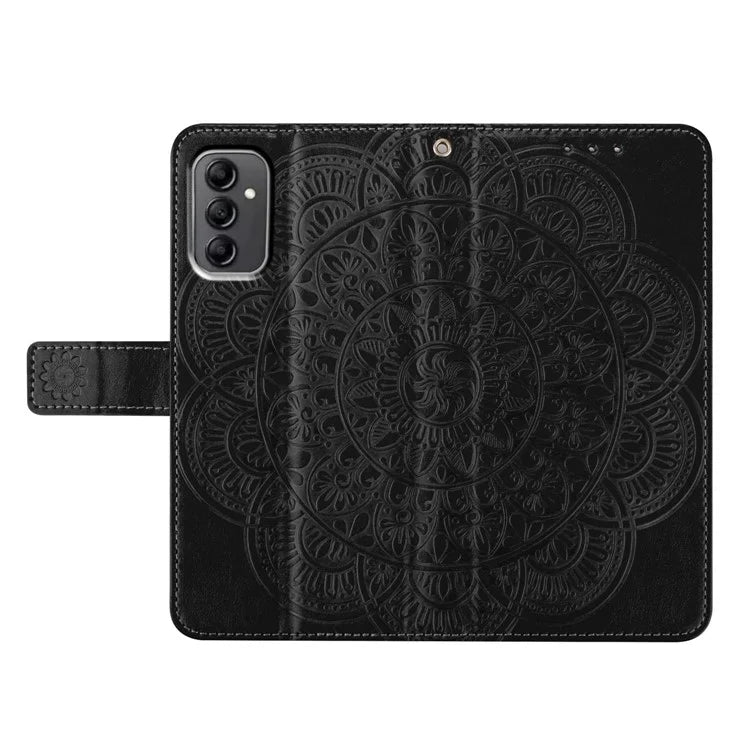 For Samsung Galaxy A14 5G / A14 4G Magnetic Phone Case Flower Imprinted Stand Cover