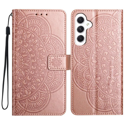 For Samsung Galaxy A05s 4G Cell Phone Case Flower Imprinted Card Holder Cover