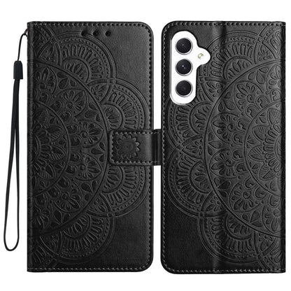 For Samsung Galaxy A05s 4G Cell Phone Case Flower Imprinted Card Holder Cover
