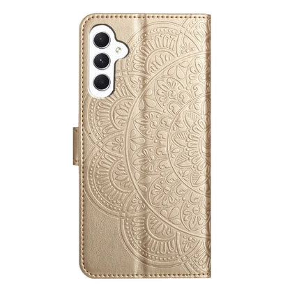 For Samsung Galaxy A15 5G Cell Phone Case Flower Imprinted Wallet Cover