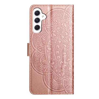 For Samsung Galaxy A15 5G Cell Phone Case Flower Imprinted Wallet Cover